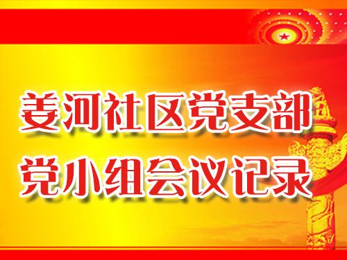姜河社区党支部党小组会议记录