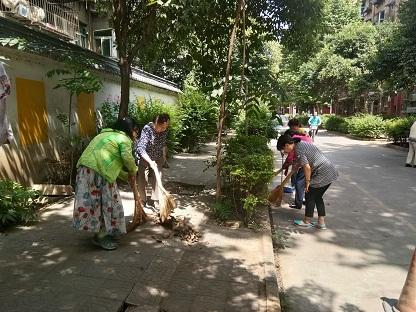 劳动一坊社区开展大扫除活动