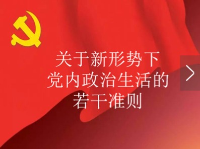 《关于新形势下党内政治生活的若干准则》