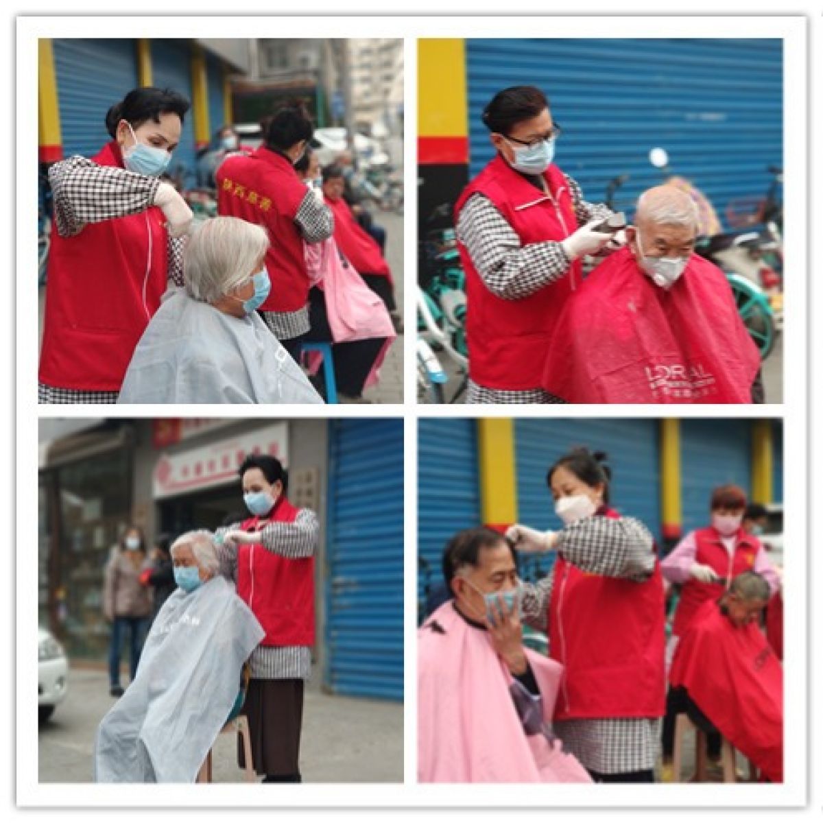 西一路街道兴盛社区“爱心大姐”志愿服务队开展免费理发活动