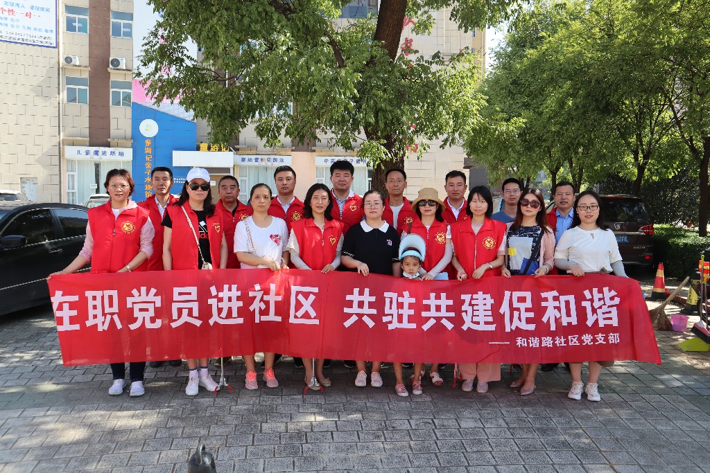 和谐路社区组织开展“在职党员进社区、共驻共建促和谐”助力创文复审志愿服务活动