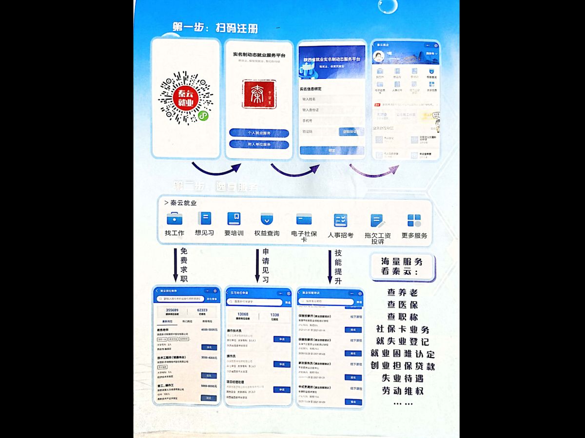 "秦云就业“公共就业服务平台，民生事务办理好帮手