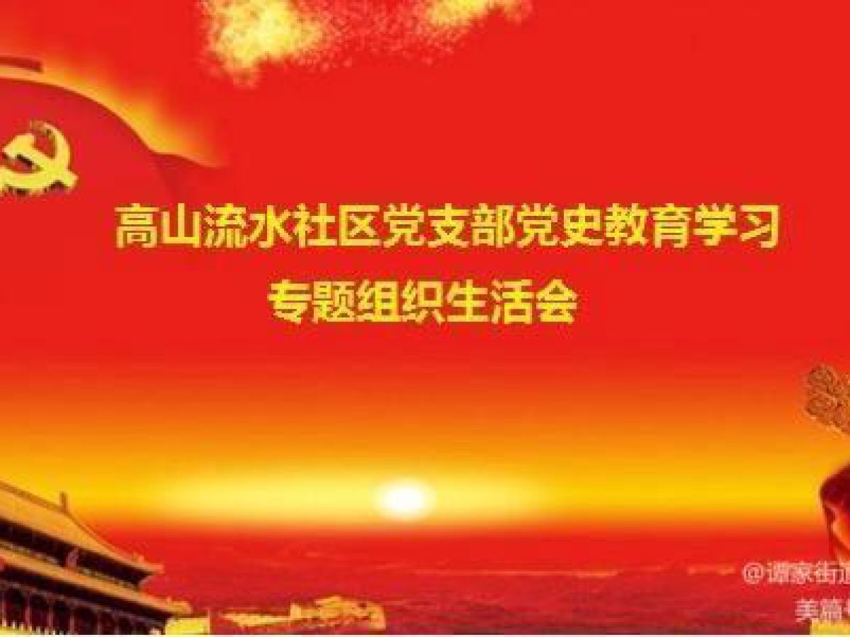 【未央520|民呼我必行】谭家街道高山流水社区开展党史学习教育专题组织生活会