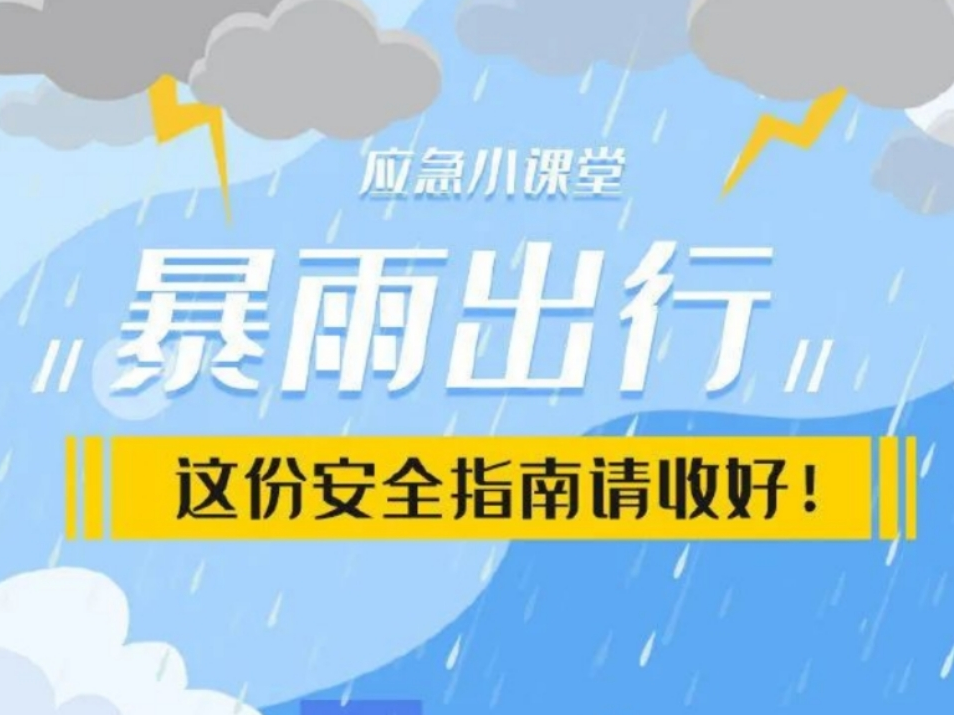应急科普 | 图说：遭遇暴雨，这份安全指南请收好！