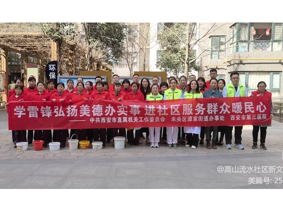 学雷锋弘扬美德办实事 进社区服务群众暖人心