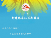 新建路东社区能人招募令