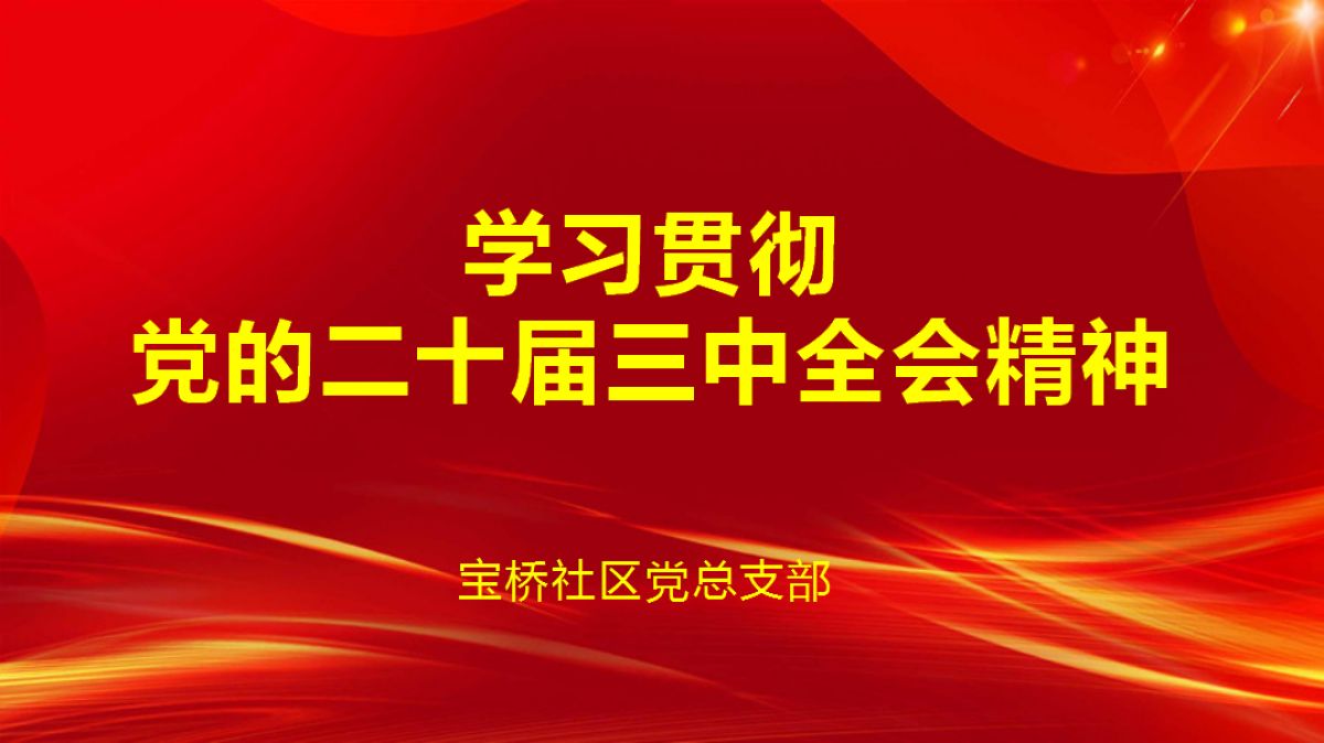 深入学习贯彻党的二十届三中全会精神