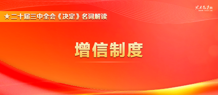 二十届三中全会《决定》名词解读 | 增信制度