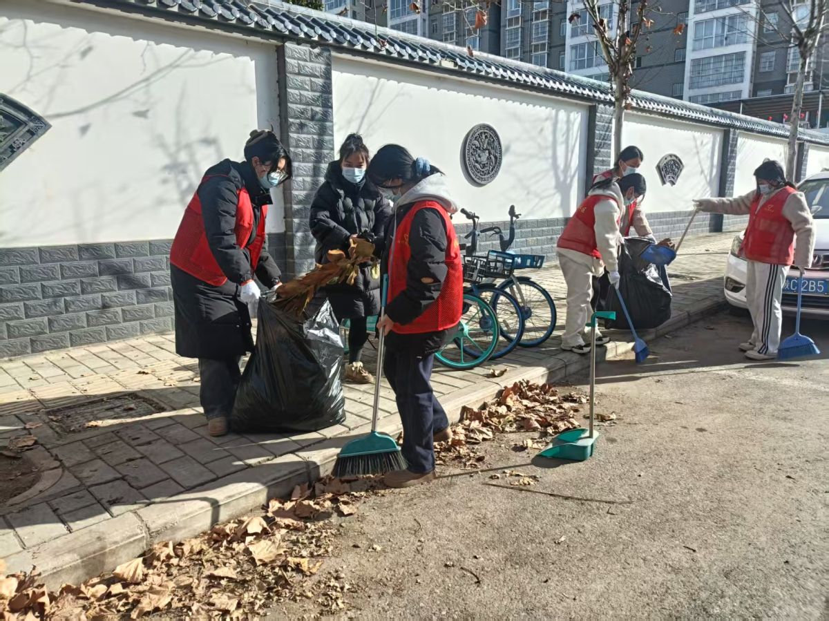 [美丽型社区]青少年寒假齐行动，背街小巷展新貌